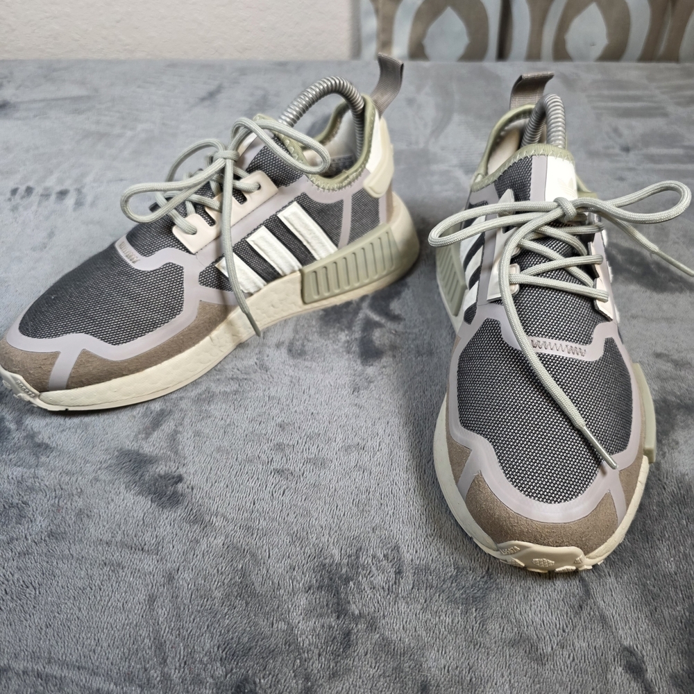 Adidas NMD_R1 Mens Boost “Brown Beige Cream” Casual Shoe Sneakers GX7606 - Picture 4 of 10